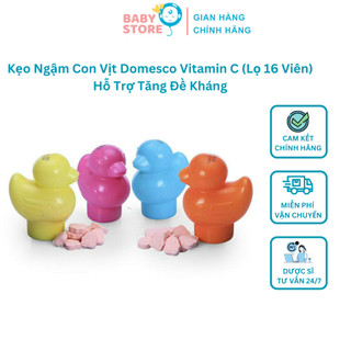 [Gift] Kẹo Ngậm Con Vịt Domesco Vitamin C 20mg Hỗ Trợ Tăng Đề Kháng (Lọ 12 viên) - Fysoline
