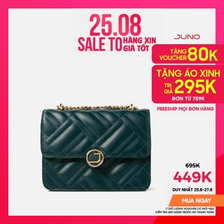 Túi Xách Nhỏ Nữ Thời Trang JUNO Chần Bông Nắp Gập TXN296