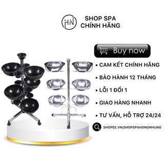 Cây bát nước inox 6 bát - cây bát nước nhựa đen 6 to 7 bát nhỏ chuyên dùng cho spa/tmv
