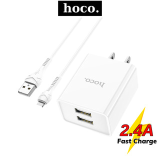 Bộ sạc nhanh Hoco 2 cổng USB chất liệu cao cấp chống quá tải nhiệt cho 7 8 xmax 11 12promax