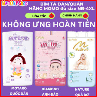 (Mua2-Tặng KhănGiấy lụa)Tã Bỉm Dán/Quần Xuất Nhật MomoTARO/Momo DIAMOND/Momo NATURE Đủ Size(Giá 1 Bịch)