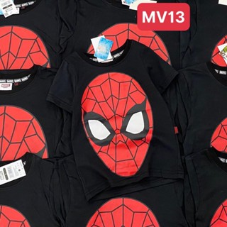 Áo thun cotton Siêu nhân cho bé trai 10-28kg Cổ tròn