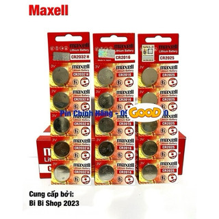 Vỉ 5 Viên Pin Maxell CR2032 / CR2025 / CR2016 / CR1632 / CR1620 / CR1616 / CR1220 Chính Hãng