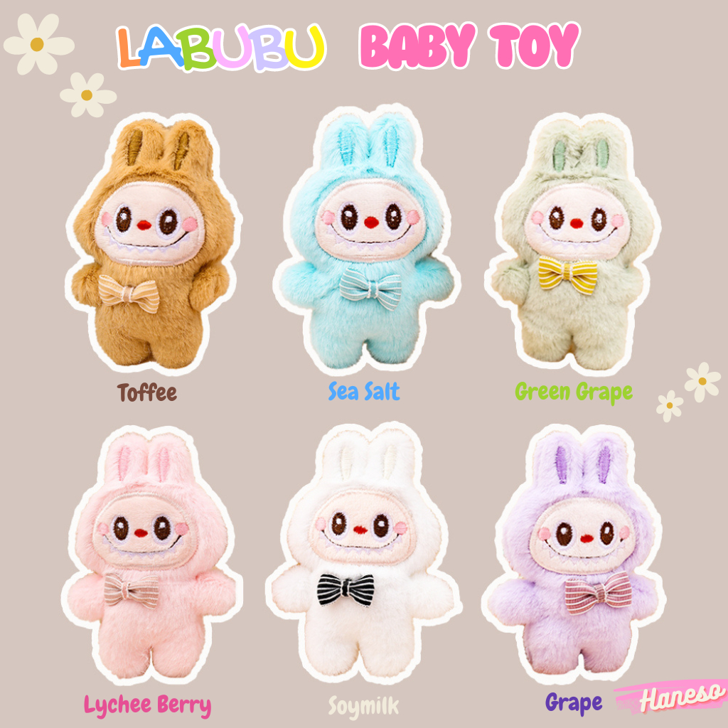 Haneso Móc Khoá Thú Bông Thỏ Labubu Monster Popmart Macaron Quà Tặng Sinh Nhật Bạn Gái Trẻ Em Couple