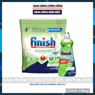Combo Viên rửa bát Finish Eco 0% và nước làm bóng Finish Eco 0%  - ImP - ImPvn