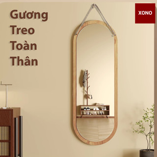 Gương toàn thân treo tường hình oval, hiệu XONO, bao bể vỡ, gương thủy soi siêu nét, nhiều size, decor cửa hàng