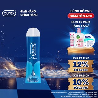 [MỚI] Gel bôi trơn Durex Classic gốc nước - Bao bì mới, cải tiến công thức thêm mượt mà, 50ML/chai