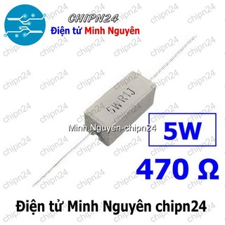 [3 CON] (F138) Điện Trở Công Suất 470R 5W