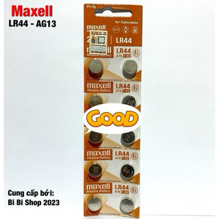 Pin LR44 / A76 / AG13 Maxell Hàng Chính Hãng Vỉ 10 Viên