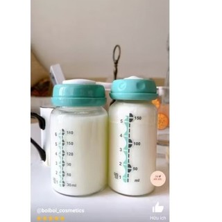 (MUA 2 BÌNH TẶNG 2 ĐẾ CHỐNG VỠ)PHANPY/NEVI/COMI Bình Trữ Sữa Thuỷ Tinh Cao Cấp 180ml,260ml