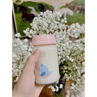 (MUA 2 BÌNH TẶNG 2 ĐẾ CHỐNG VỠ)PHANPY/NEVI/COMI Bình Trữ Sữa Thuỷ Tinh Cao Cấp 180ml,260ml