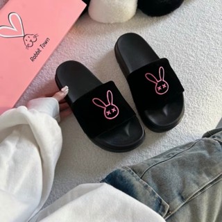 Dép Thỏ Logo Thêu x Rabbit Town kèm thẻ logo dán thay đổi Michi Michi