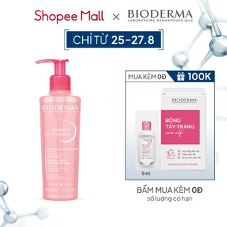 Gel rửa mặt tạo bọt cho da nhạy cảm Bioderma Sensibio Gel Moussant - 200ml