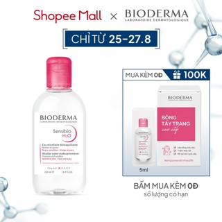 Dung dịch làm sạch và tẩy trang công nghệ Micellar Bioderma Sensibio H2O - 250ml