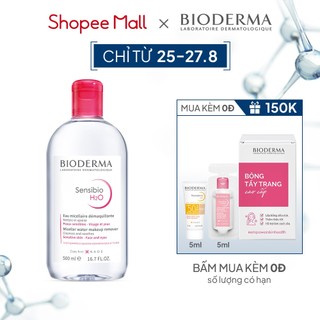 Dung dịch làm sạch và tẩy trang công nghệ Micellar Bioderma Sensibio H2O - 500ml