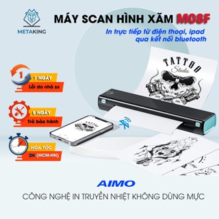 Máy Scan, In Hình Xăm Di Động M08F - Kết nối Bluetooth in từ iPhone - iPad, USB (Tặng 10 tờ tattoo)