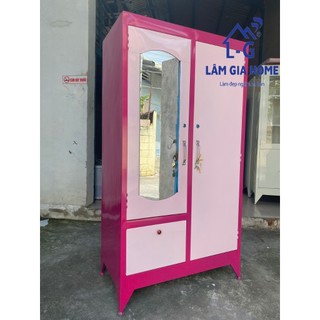 Tủ sắt treo quần áo kích thước 1m6x90 , giao hàng miễn phí hcm