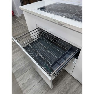 Giá Xoong Nồi Bát Đĩa Đa Năng Kệ Úp Chén Dĩa Đa Năng inox 304 Gemanivn có kèm khay hứng nước ray giảm chấn. CHÍNH HÃNG
