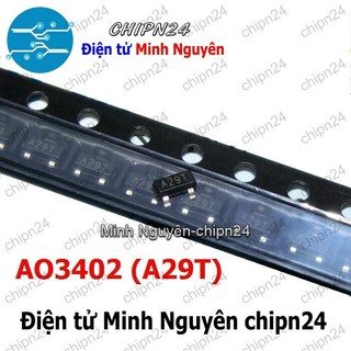 [10 CON] (KX) Mosfet Dán AO3402 SOT23-3 (A29T) 4A 30V Kênh N (SMD Dán) (3402)