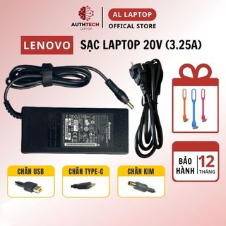 Sạc Laptop Lenovo 20V - 3.25A/4.5A 65W, sạc máy tính Lenovo chân kim/ Type-C/ USB zin, BH 12 tháng