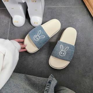 Dép DÉP RABBIT TOWN LOGO THÊU DENIM NHIỀU KIỂU, QUAI ÊM CHÂN - HỖ TRỢ ĐỔI SIZE dép nam nữ êm chân