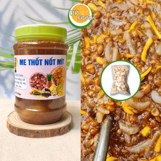   Kèm Đậu Phộng  Me Dẻo Rim Thốt Nốt Mít Đặc Sản - Me Hạt Dẻo Thơm Ngon PP Food 550Gram 
