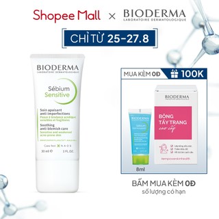 Kem dưỡng giảm mụn viêm nhạy cảm Bioderma Sebium Sensitive - 30 ml