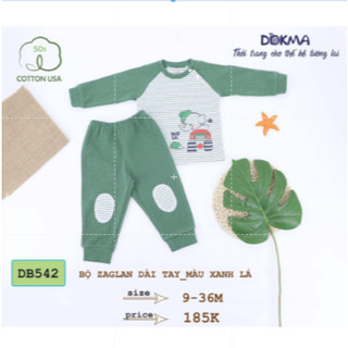 XẢ KHO (6-36M) Bộ dài tay vải dày mịn - DOKMA
