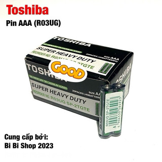 Hộp 40 viên pin aaa toshiba r03p cacbon - pin đũa lắp điều khiển hãng toshiba