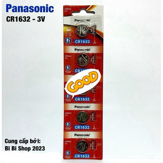 Pin cr1632 panasonic lithium 3v hàng chính hãng vỉ 5 viên