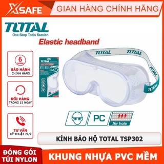 Kính bảo hộ Total TSP302 Kính chống hóa chất, chống bụi, vật văng bắn, phòng dịch, phun sơn...