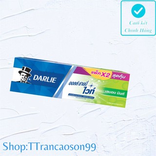 Kem Đánh Răng Darlie Ông Tây Đen Chanh 140ml x 2 tuýp Thái lan