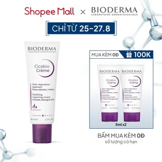 Kem dưỡng phục hồi da tổn thương Bioderma Cicabio Crème - 40ml