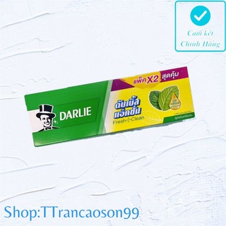 Kem Đánh Răng Darlie Ông Tây Đen Bạc Hà 170g x2 tuýp Thái Lan