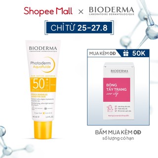 Kem chống nắng giảm bóng nhờn cho mọi loại da Bioderma Photoderm Aquafluide SPF50+ 40ml [Không Màu]
