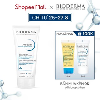 Gel làm sạch dịu nhẹ cho da rất khô , nhạy cảm dễ bị kích ứng Bioderma Atoderm Intensive Gel Moussant - 200ml