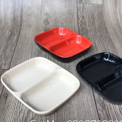 Chén chấm 2 ngăn melamin chất lượng cao