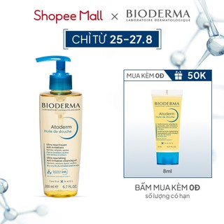 Dầu tắm giúp làm sạch, làm dịu và dưỡng ẩm dành cho da khô, da nhạy cảm Bioderma Atoderm Huile De Douche 200ml