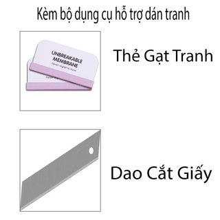 Tranh 3D Bể Cá Cảnh Mẫu Thác Nước - Tranh Bể Cá Sẵn Keo Dán - Tặng Kèm Bộ Dụng Cụ Dán