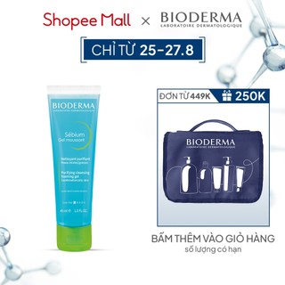 Gel rửa mặt tạo bọt, không chứa xà phòng Bioderma Sebium Gel Moussant - 45ml
