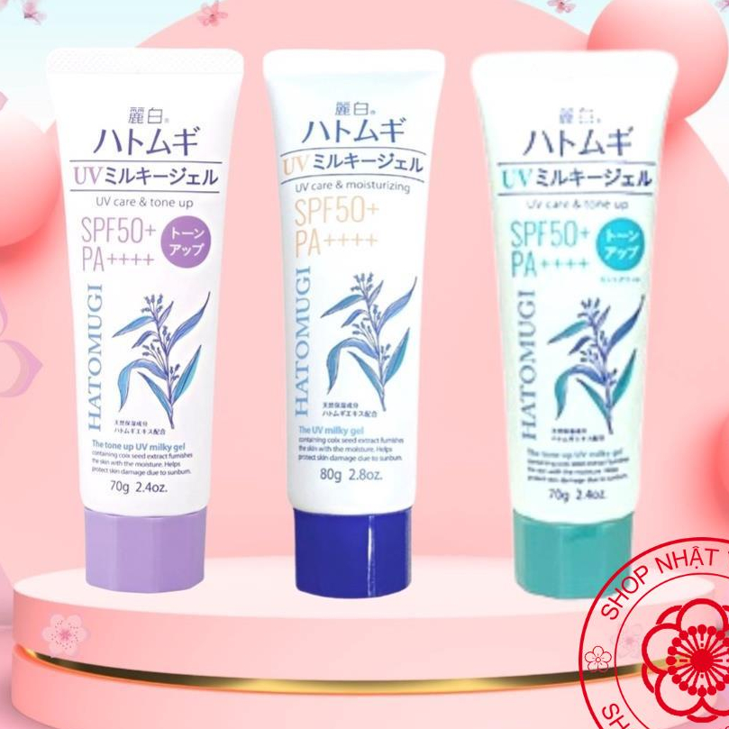 kem chống nắng hatomugi SPF 50+ Nhật Bản