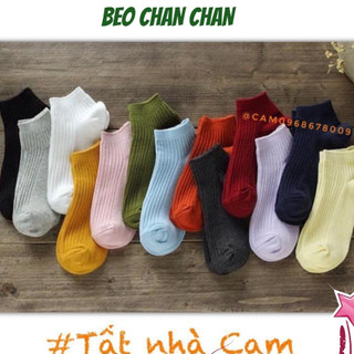 Tất vớ nam nữ  cổ ngắn ulzzang Basic Vintage Hàn Quốc