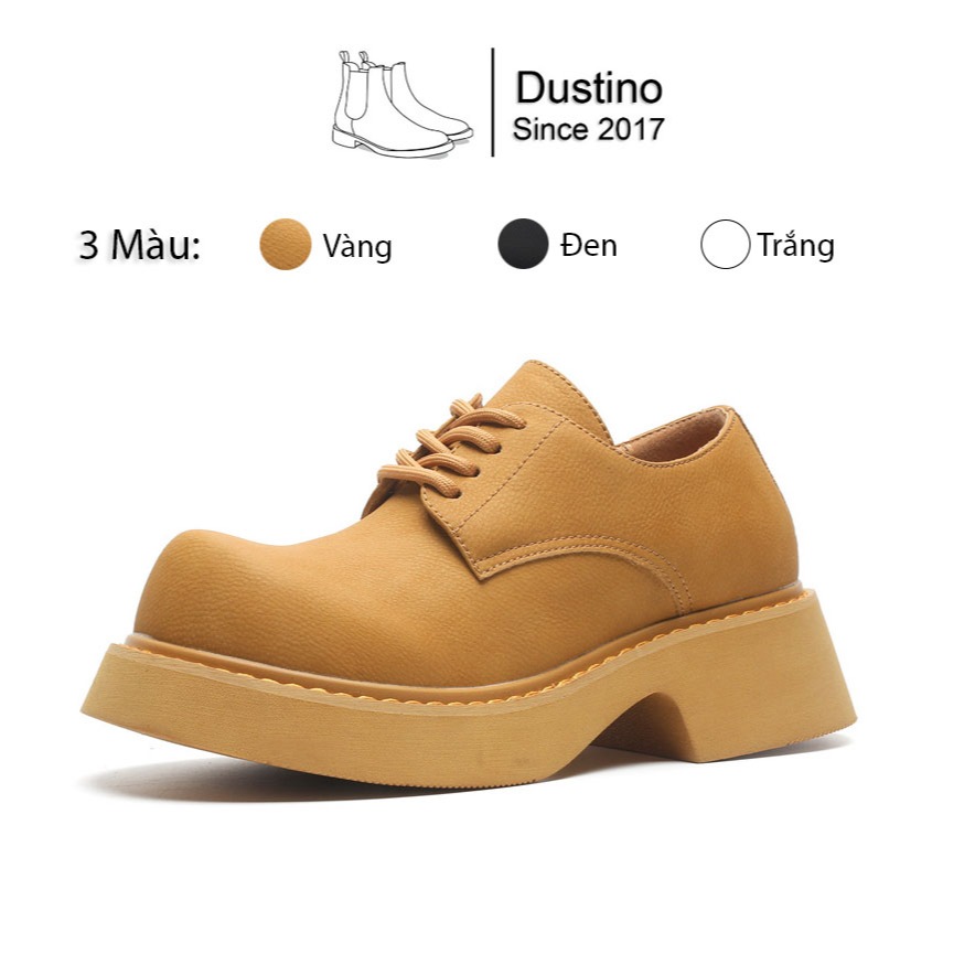 (Lùi 1 Size) Giày Chunky Derby Mario Đế 6cm Da Lộn NuBuck Unisex