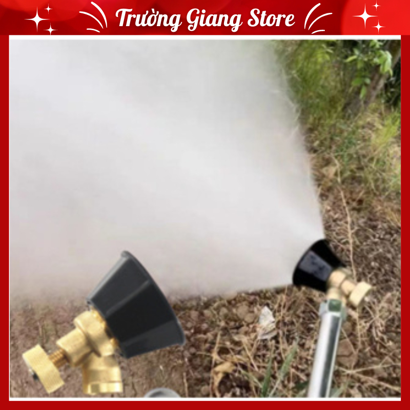 Vòi phun sương tăng áp phun siêu mịn, đầu phun điều chỉnh được chế độ phun dùng tưới cây, phun thuốc, làm mát (Béc phuHM