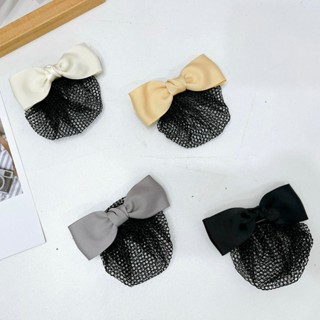 Kẹp Tóc Nơ Có Búi Lưới mỏng Công Sở, Kẹp Tóc Có Kèm Chụp Lưới Mỏng Giữ Tóc - Y305