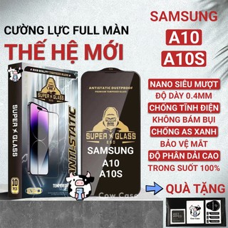 Kính cường lực Samsung A10S, A10, M10 full màn | Miếng dán bảo vệ màn hình cho ss galaxy Cowcase