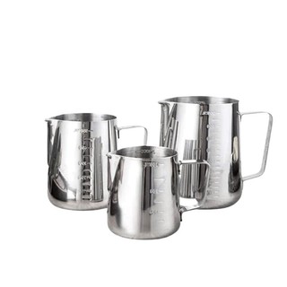 Ca đánh sữa inox có vạch rõ ràng