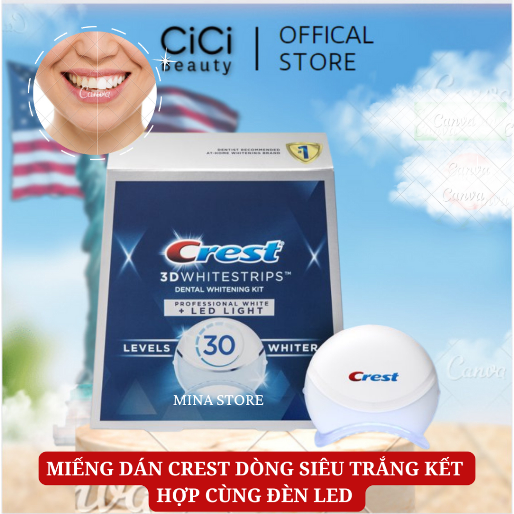 Đèn chiếu trắng răng Crest 3D white - Máy làm trắng răng Crest 3D Led Light tách set bán rời