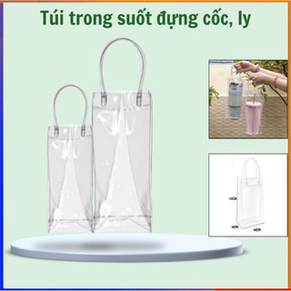  Túi trong suốt đựng ly bình giữ nhiệt  bền đẹp tiện lợi đi học đi làm,Túi Đựng Ly Cốc  Bình Nước giữ nhiệt che nắng c 