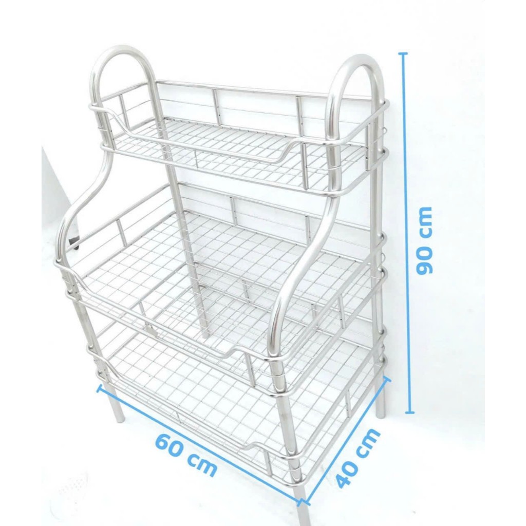 KỆ CHÉN CẦU THANG 3 - TẦNG 40X60 INOX 201